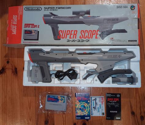 Pistolet Light Gun Snes Super Scope 6 Pal Ntsc Box 13542923459