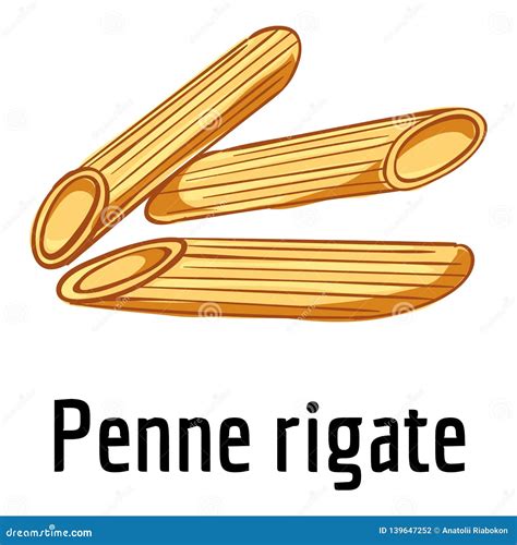 Penne Rigate Icon Cartoon Style Stock Vector Illustration Of Element