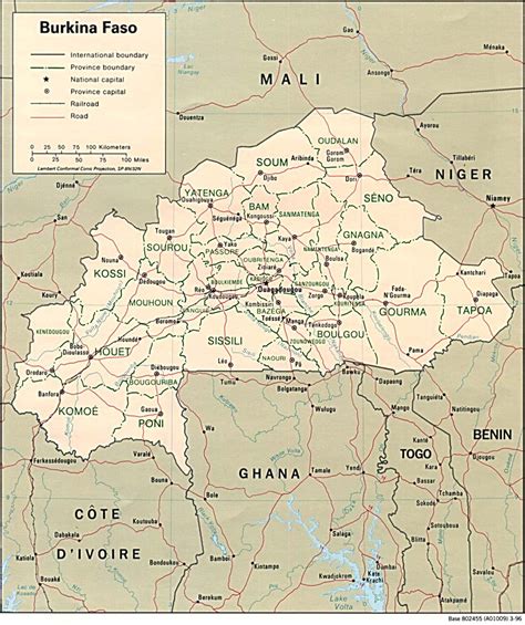 Detailed Political And Administrative Map Of Burkina Faso Burkina Faso