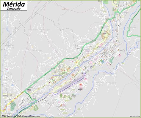 Mapa De Mérida Venezuela Mapas Detallados De Mérida