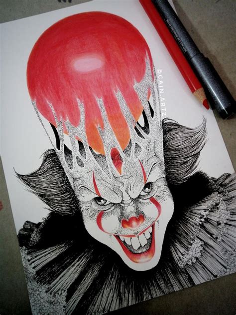 Fan Art Pennywise The Clown Scary Art Art Drawings