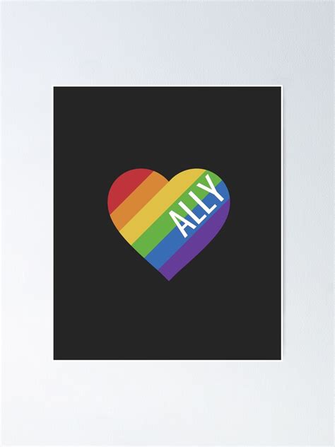 Gay Pride Ally LGBT Poster For Sale By Designfirebrand Redbubble