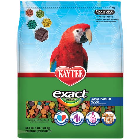 Kaytee Exact Rainbow Chunky Premium Daily Nutrition For Large Parrots