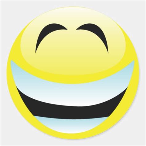 Very Happy Smiley Face Round Sticker