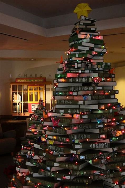 14 Of The Best Christmas Trees Made Of Books