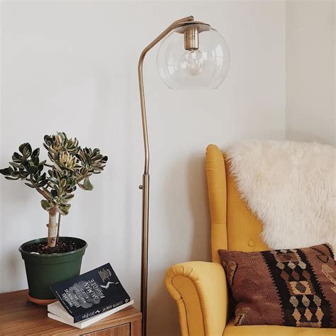 Madrot Glass Globe Floor Lamp Brass Project 62™ Floor Lamps Living Room Lamps Living Room