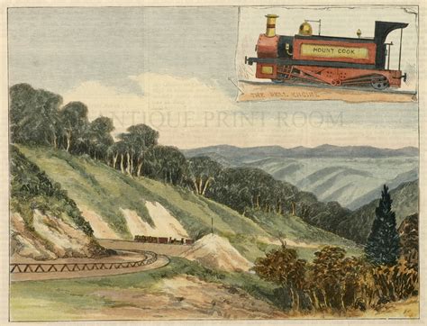 General View Of The Rimutaka Incline New Zealand Antique Print Map Room