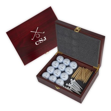Brand your gifts with a logo printed giveaways for tournament gifts. Personalized Golf Ball Gift Set | Mark and Graham