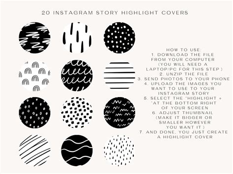 20 Instagram Highlight Cover Icons Instagram Stories Etsy