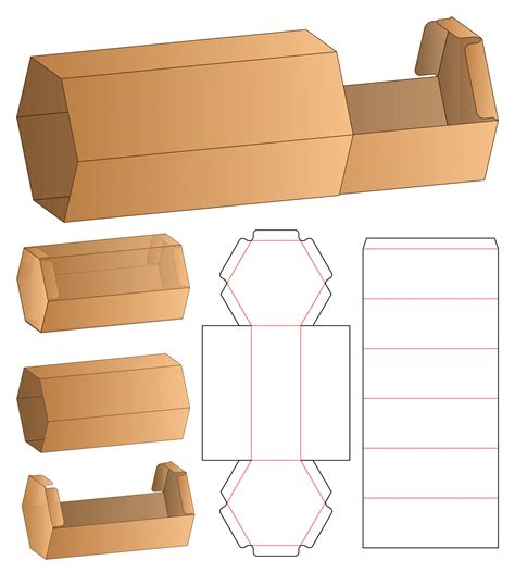 Box Packaging Die Cut Template Design 3d Mock Up 2285828 Vector Art At