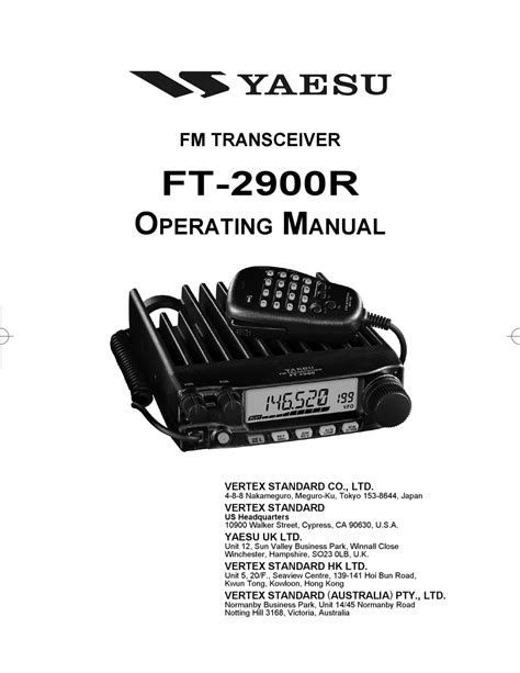 Yaesu Ft 2900r Operating Manual Pdf Download Manualslib
