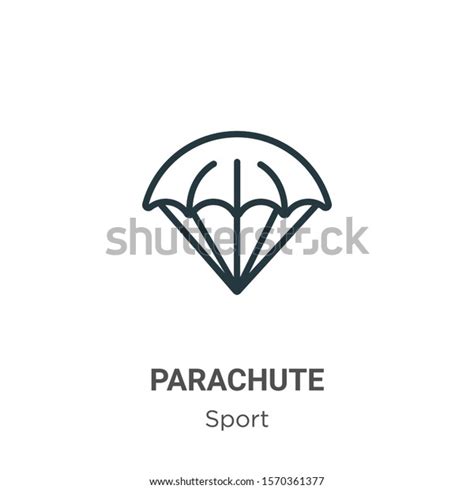 Parachute Outline Vector Icon Thin Line Stock Vector Royalty Free