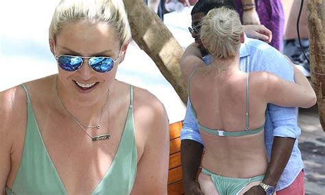 Lindsey Vonn Flaunts Her Fit Figure In Tiny Bikini As Her Hockey Player