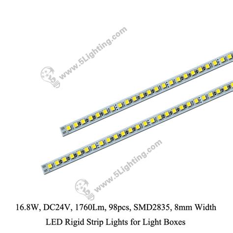 Light Box Led Rigid Strip 8mm 24v Rigid Led Strip Light 2835 For