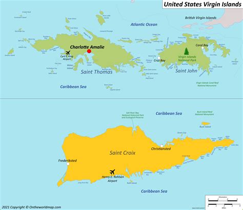 Us Virgin Islands Map Detailed Maps Of The United States Virgin