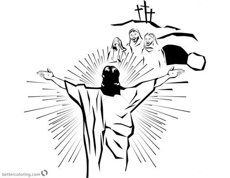 10 jesus empty tomb coloring page. Empty Tomb Cloring Pages He is Risen Line Art - Free ...