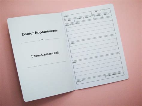 Doctor Appointment Notebook • My Idle Moments