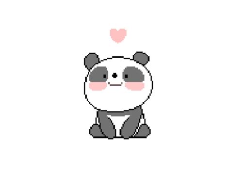 Panda Pixel Pixelart Kawaii Freetoedit