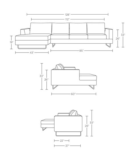 Asher Three Seat Custom Sectional Sofa Interior Define Custom