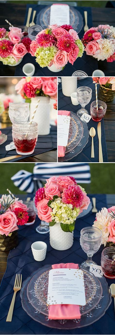 Maybe you would like to learn more about one of these? 20 great ideas for a pink/navy wedding - Parfum Flower Company