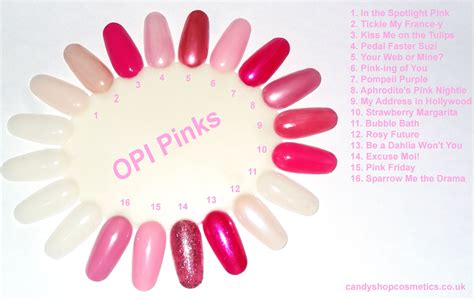 Pink Opi Nail Polish Pinks Colour Wheel Chart Opi Pink Pink Nails