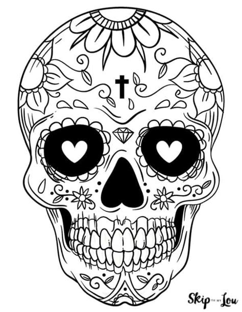 Sugar Skull Coloring Pages Skull Coloring Pages Sugar Skull Art