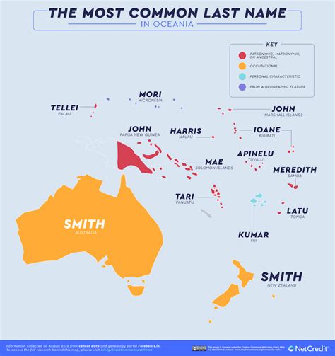 This Map Shows The Most Common Surnames In Every Country