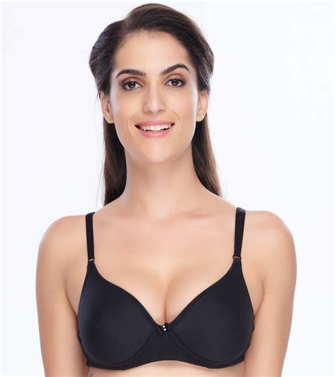 Daisy Dee Cotton Lightly Padded Non Wired Th Coverage Black Bra A