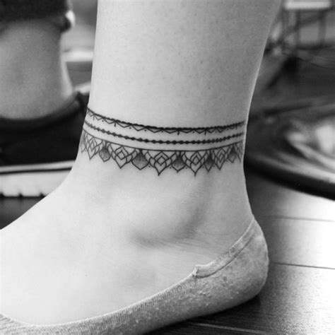 50 Remarkable Ankle Bracelet Tattoo Designs 2022 Sheideas