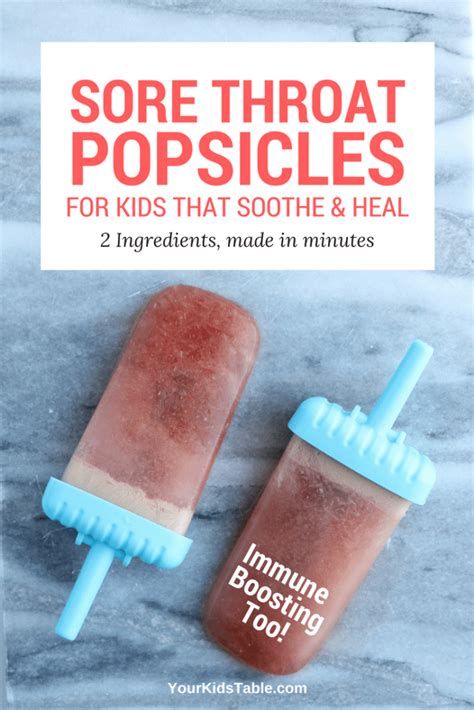 Soothing Popsicles For Sore Throat With Only 2 Ingredients