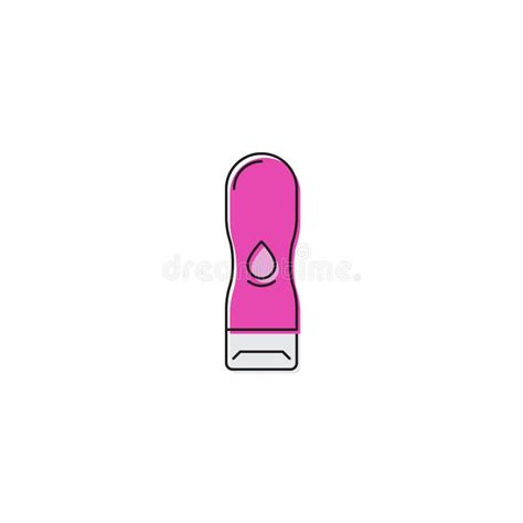 Lubricant Gel Vector Icon Symbol For Sex Isolated On White Background
