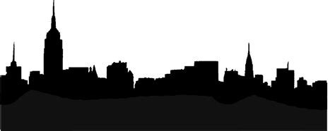 Manhattan Skyline Stencil Silhouette - Manhattan Skyline Silhouette Clipart - Full Size Clipart ...
