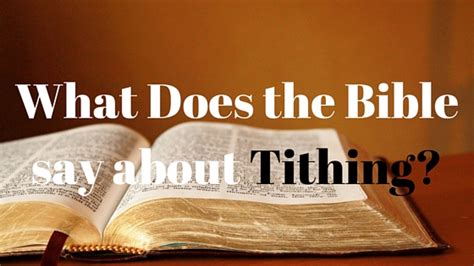 What Does The Bible Say About Tithing Tithe And Offering Scriptures