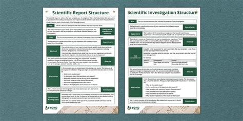 Scientific Report And Investigation Structure Display Posters
