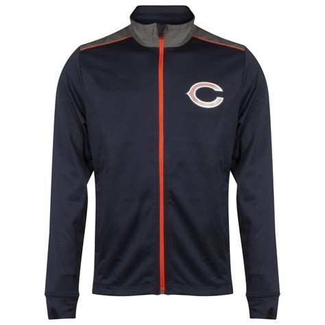 Download 660+ royalty free jacket mock vector images. Chicago Bears Navy and Gray Reflective Logo Mock Neck Full ...