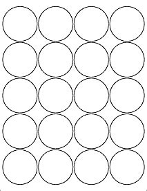 Once the template was set up for printing, all the 21 labels lined up perfectly. Standard White Matte - Round Labels - Circle Labels ...