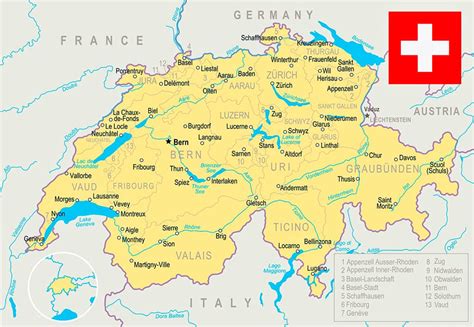 Schweiz Karte Eine Detaillierte Karte F R Reisende Flightradars De