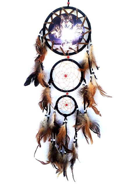 Handmade Wolf Dream Catcher Hanging Wall Decor For Room With A
