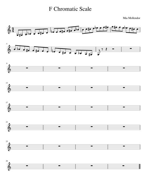 Fchromaticscale Sheet Music For Piano Solo