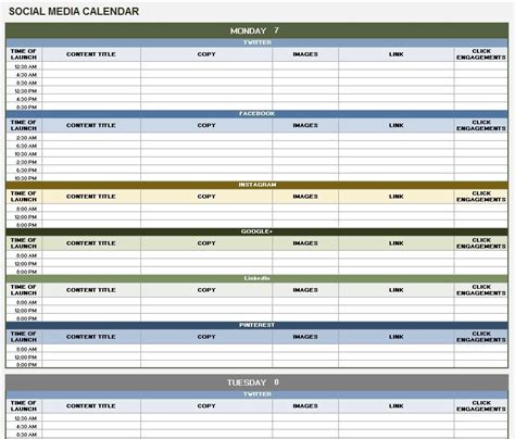 Social media calendar | Social media calendar template, Social media content calendar, Social ...