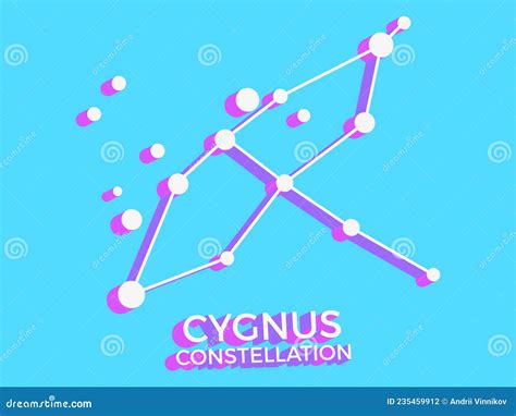Cygnus Constellation 3d Symbol Constellation Icon In Isometric Style