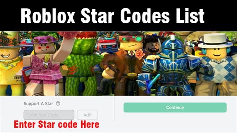 Roblox Star Codes Working October 2023 Full List