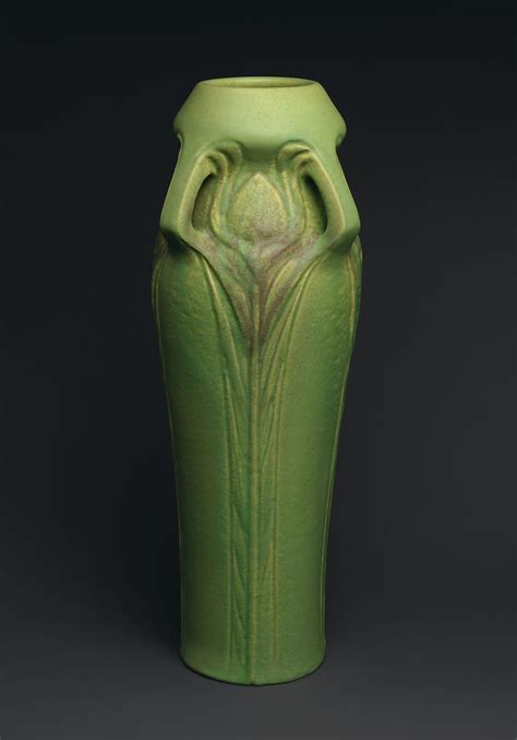 Designed By Artus Van Briggle Vase With Peacock Feathers American The Metropolitan Museum