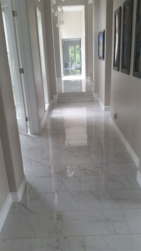 Maybe you would like to learn more about one of these? Calcutta Polished Porcelain | Tiled hallway, Marble tile ...
