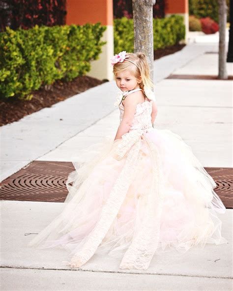 Reserved For Amanda Lace And Tulle Flower Girl Dress Formal Wear