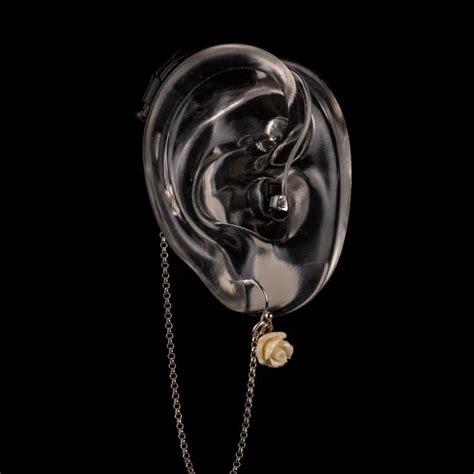 Rose Hearing Aid Jewelry Deafmetal Hearing Jewelry