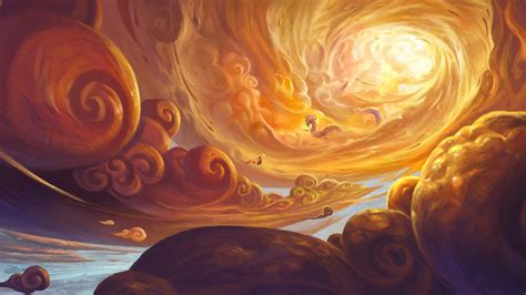 Clouds Sun Dragons Fantasy Art Artwork Hero Skies Wallpapers Hd