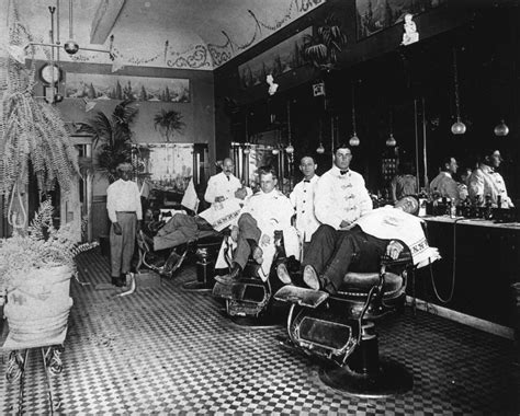 33 rare vintage photographs captured barber shops from between the late 19th and early 20th