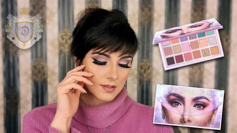 purple smokey eye makeup tutorial huda beauty palette mercury retrograde youtube