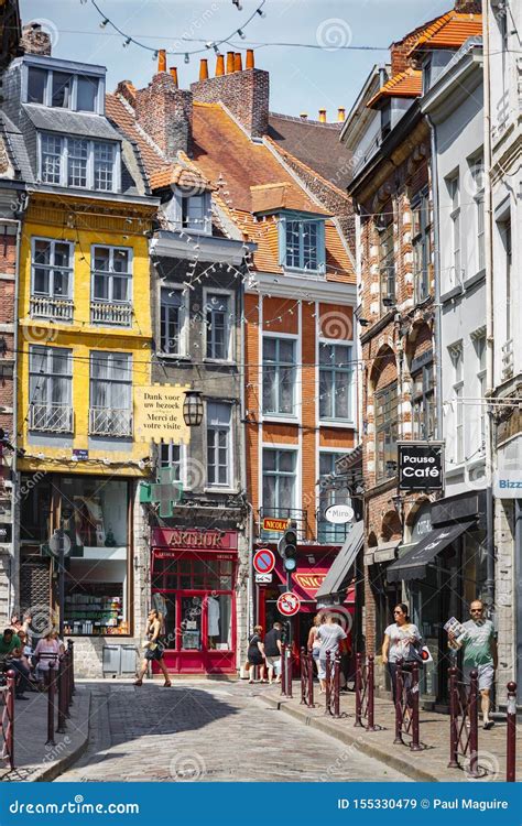 Vieux Lille Street Scene Editorial Stock Image Image Of Outside